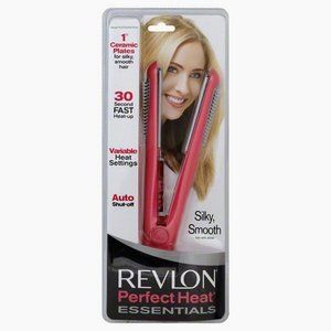 🆕 REVLON PERFECT HEAT ESSENTIALS 1 INCH PINK STRAIGHTNER